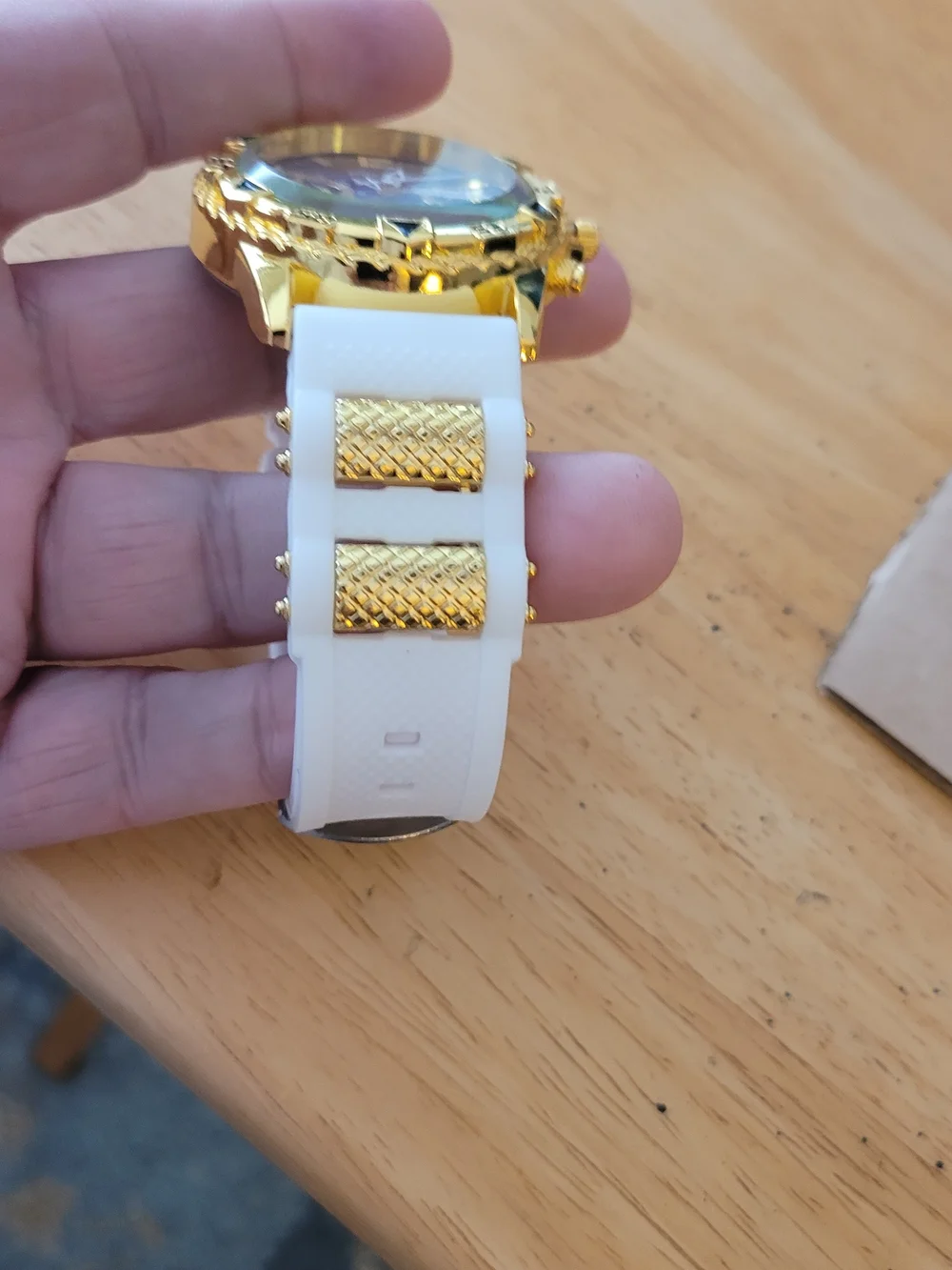 DEYROS Blue Dial Gold-Tone Watch